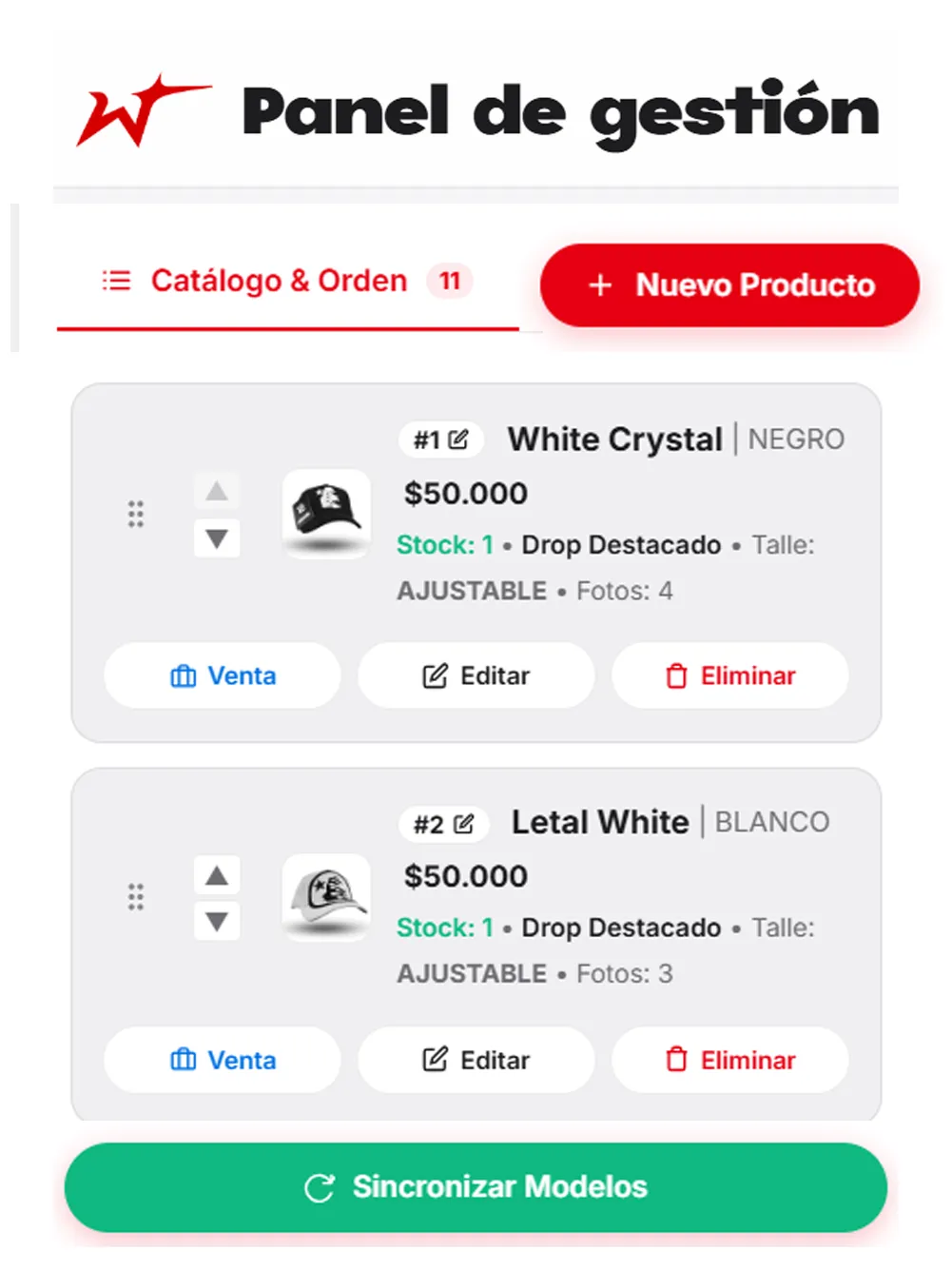 Panel de control Willstar